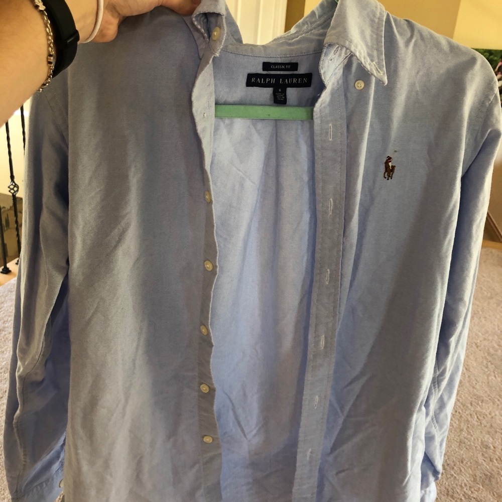 Long sleeve polo button down
